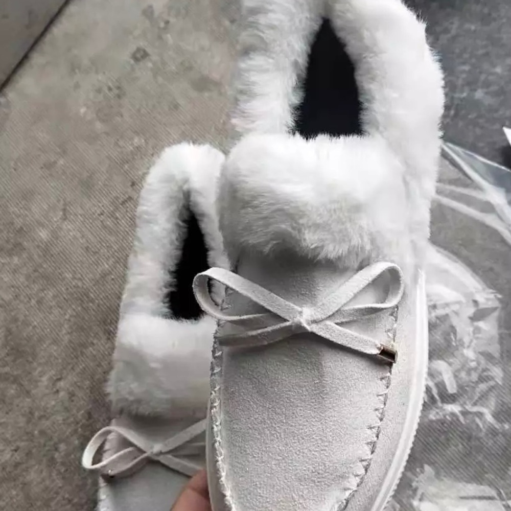 COPY - Women Snow Faux Fur Platform Slip-on Loafer Boots
